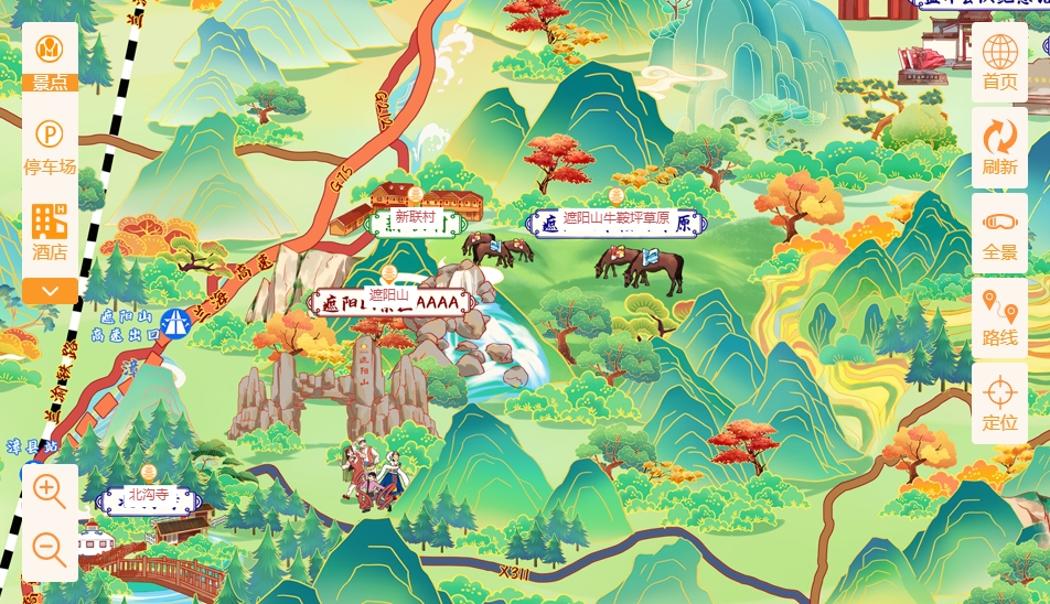江苏手绘地图：智慧景区智能化需求的深度挖掘
